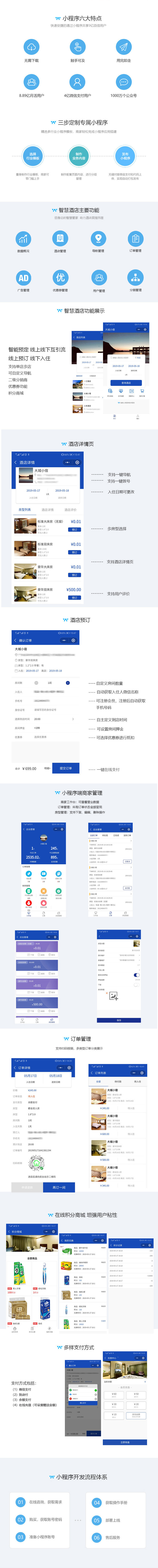微信服务定制, 小程序定制, 酒店, 生活服务