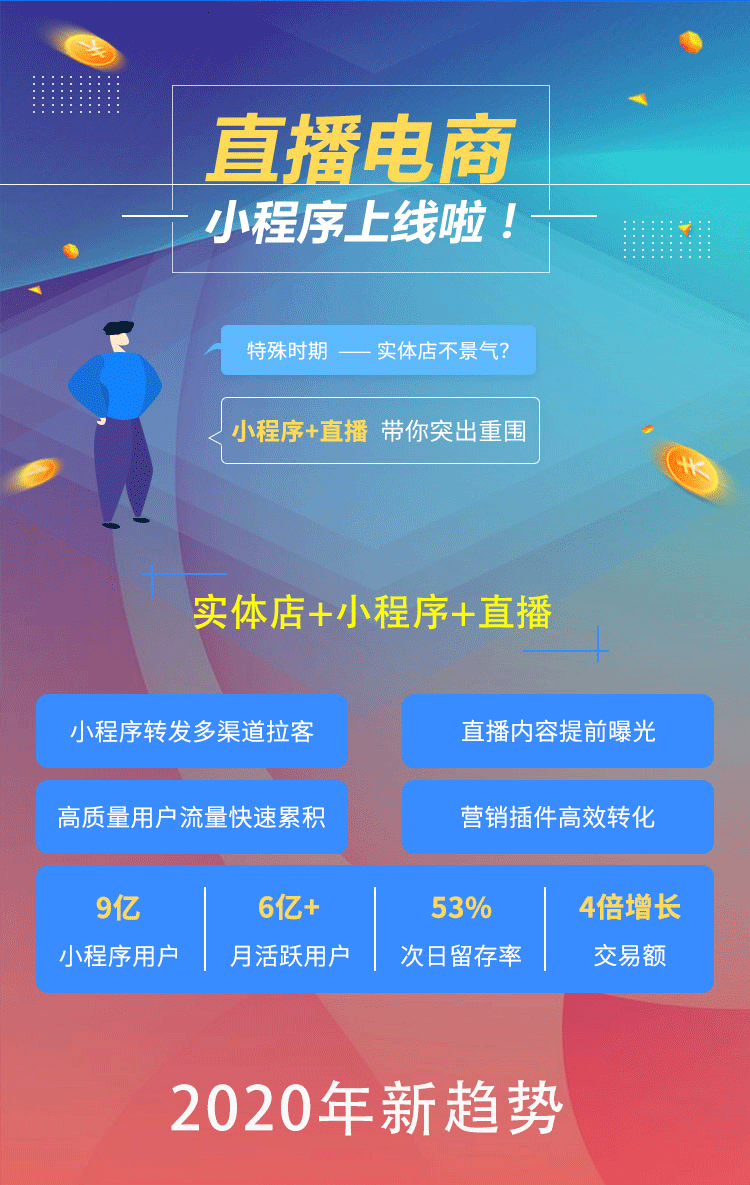 小程序, 电商/零售, 直播, PHP, 直播小程序, 直播软件, 实时直播