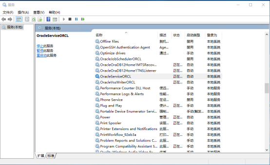 运行环境, 基础环境, 数据库, ORACLE, Oracle12c, Windows2016