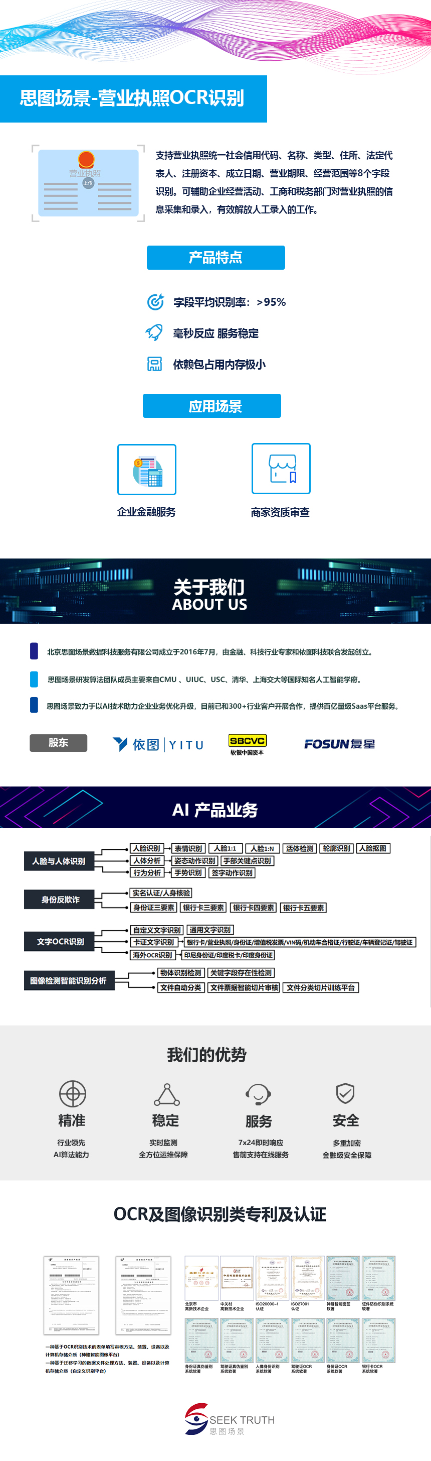 人工智能, 人工智能, 文字识别, OCR, 智能商业服务, 人证对比