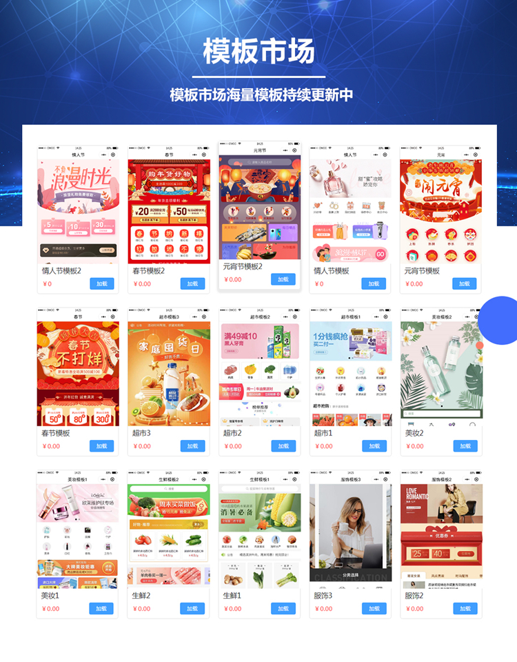 小程序, 电商/零售, 电商, 超市, 零售, 多门店, 多商户, 拼团