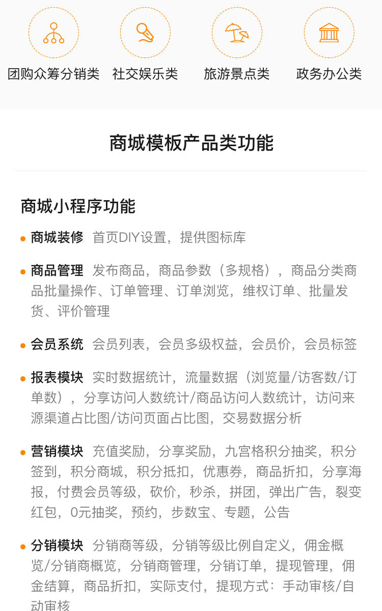 微信服务定制, 小程序定制, 小程序官网, 小程序商城, 餐饮外卖, 企业展示, 电商零售