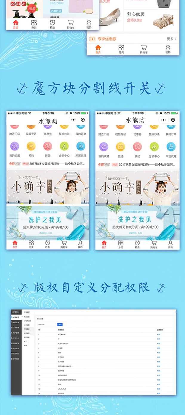 微信服务定制, 小程序定制, 电商零售, 直播带货, 拼团秒杀预售, 多商家电商, 小程序官网