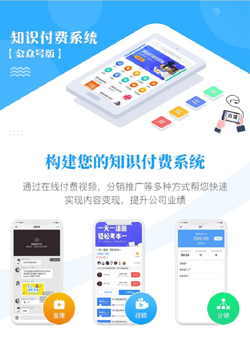 微信服务定制, 公众号定制, 知识付费, 微信公众号, 课程售卖