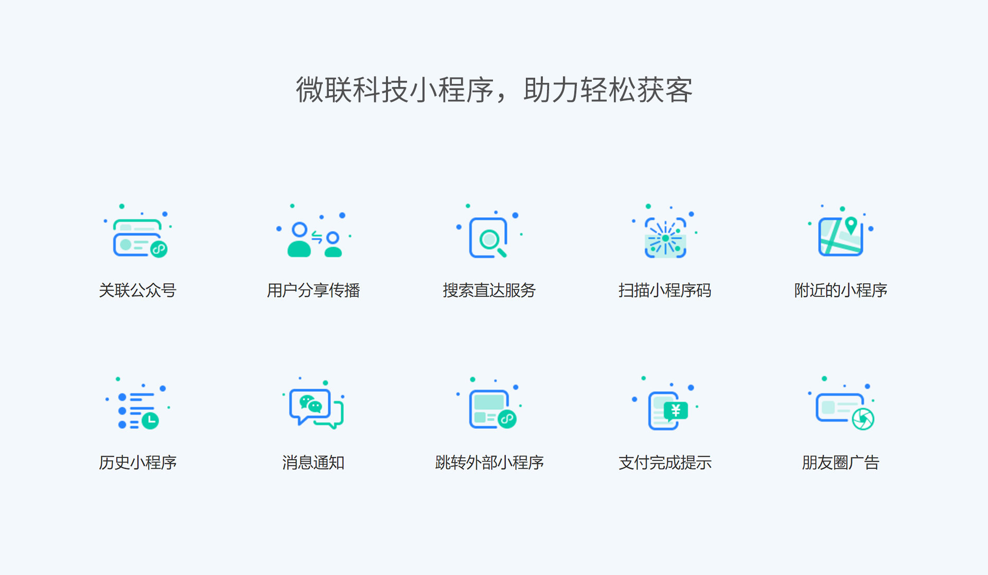 微信服务定制, 小程序定制, 小程序官网, 餐饮外卖, 生活服务, 企业展示