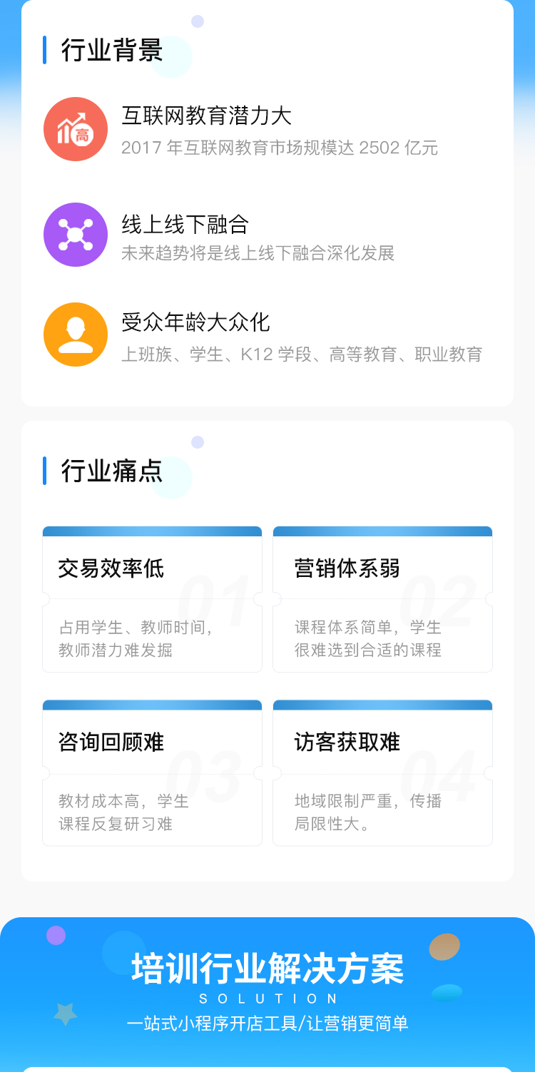 微信服务定制, 小程序定制, 生活服务, 小程序商城, 教育培训, 课程, 学习